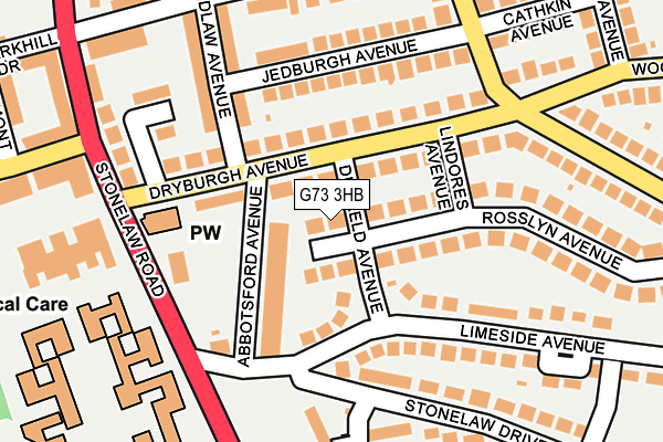 G73 3HB map - OS OpenMap – Local (Ordnance Survey)