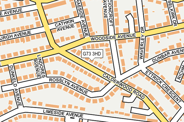 G73 3HD map - OS OpenMap – Local (Ordnance Survey)
