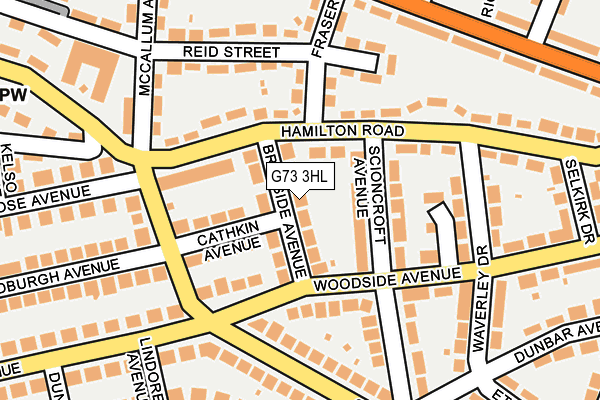G73 3HL map - OS OpenMap – Local (Ordnance Survey)