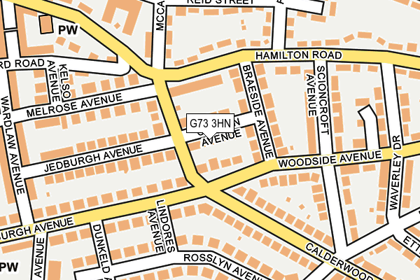 G73 3HN map - OS OpenMap – Local (Ordnance Survey)