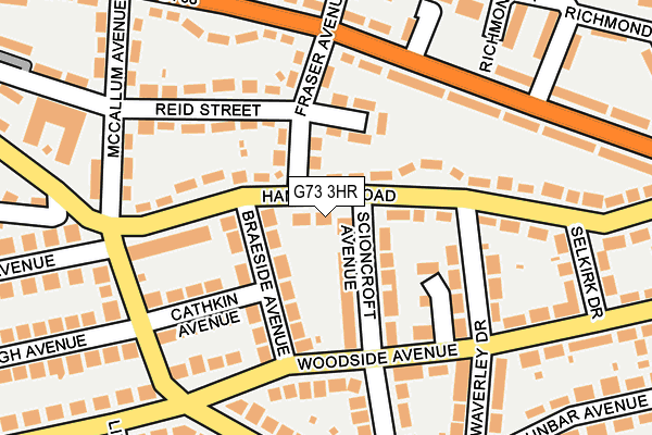 G73 3HR map - OS OpenMap – Local (Ordnance Survey)