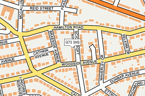 G73 3HS map - OS OpenMap – Local (Ordnance Survey)