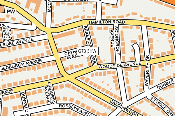 G73 3HW map - OS OpenMap – Local (Ordnance Survey)