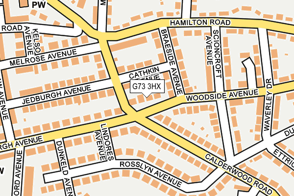 G73 3HX map - OS OpenMap – Local (Ordnance Survey)