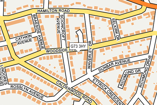 G73 3HY map - OS OpenMap – Local (Ordnance Survey)