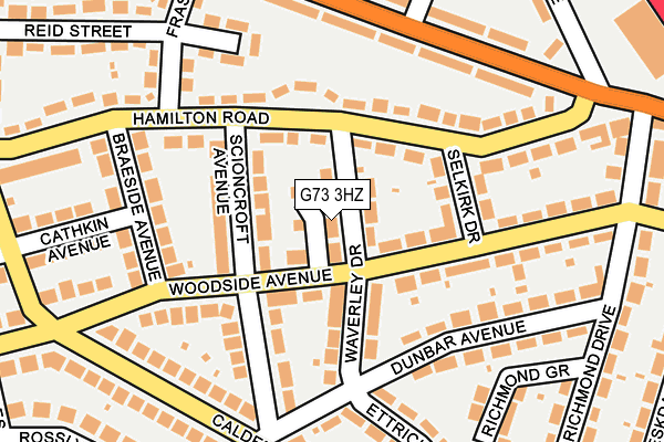 G73 3HZ map - OS OpenMap – Local (Ordnance Survey)