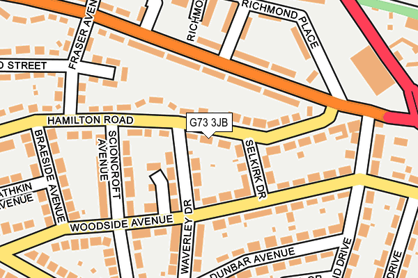 G73 3JB map - OS OpenMap – Local (Ordnance Survey)