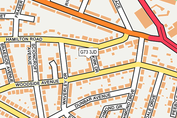 G73 3JD map - OS OpenMap – Local (Ordnance Survey)