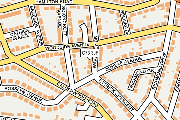 G73 3JF map - OS OpenMap – Local (Ordnance Survey)