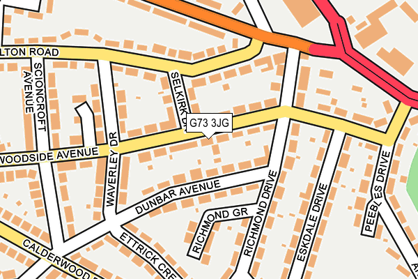 G73 3JG map - OS OpenMap – Local (Ordnance Survey)