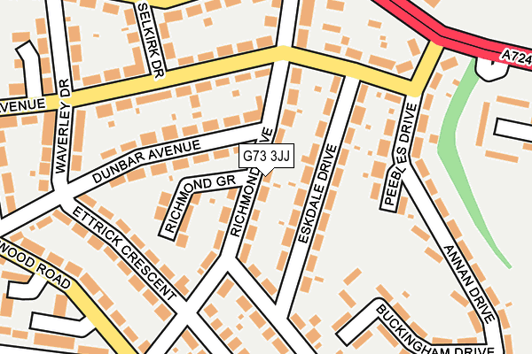 G73 3JJ map - OS OpenMap – Local (Ordnance Survey)