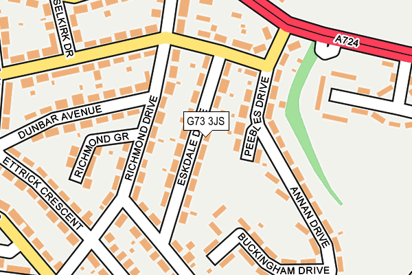 G73 3JS map - OS OpenMap – Local (Ordnance Survey)