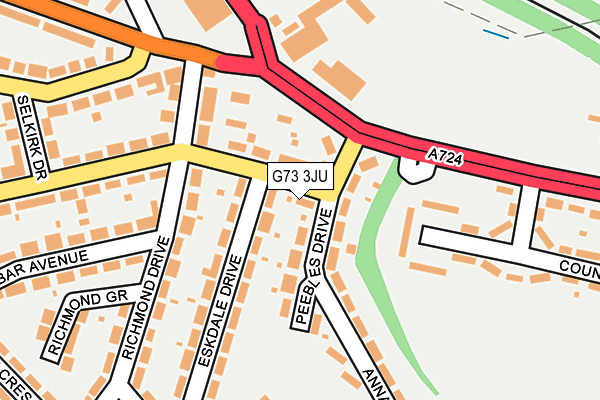 G73 3JU map - OS OpenMap – Local (Ordnance Survey)