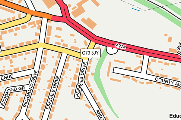 G73 3JY map - OS OpenMap – Local (Ordnance Survey)
