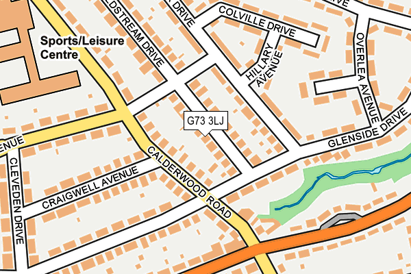 G73 3LJ map - OS OpenMap – Local (Ordnance Survey)