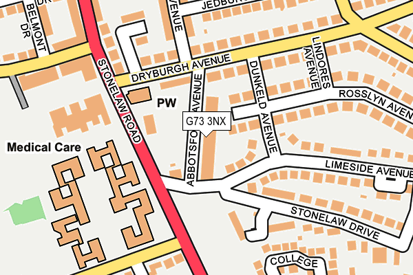 G73 3NX map - OS OpenMap – Local (Ordnance Survey)
