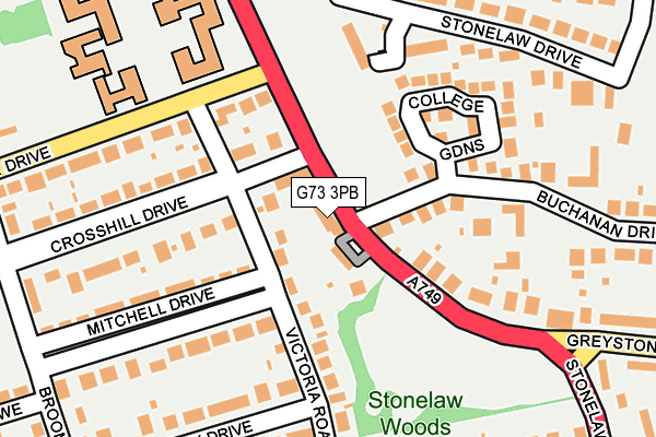 G73 3PB map - OS OpenMap – Local (Ordnance Survey)