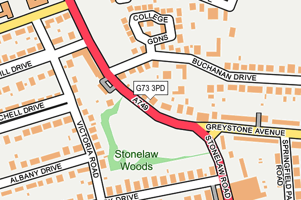 G73 3PD map - OS OpenMap – Local (Ordnance Survey)