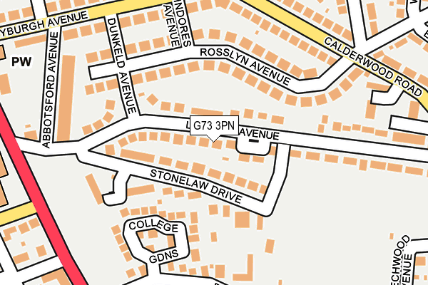 G73 3PN map - OS OpenMap – Local (Ordnance Survey)