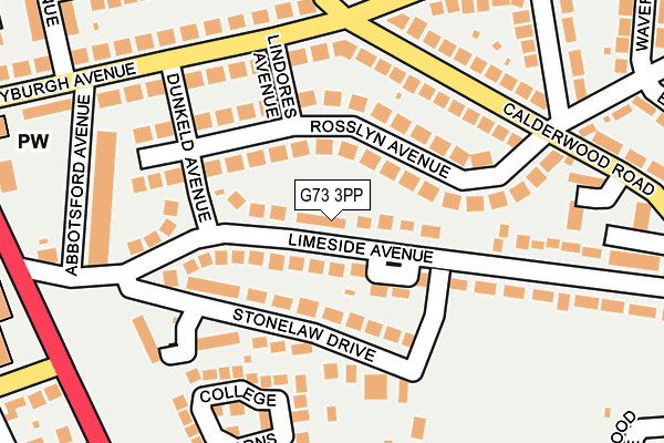 G73 3PP map - OS OpenMap – Local (Ordnance Survey)