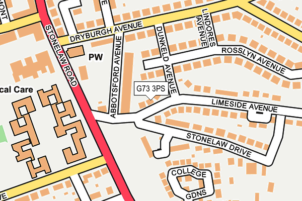 G73 3PS map - OS OpenMap – Local (Ordnance Survey)