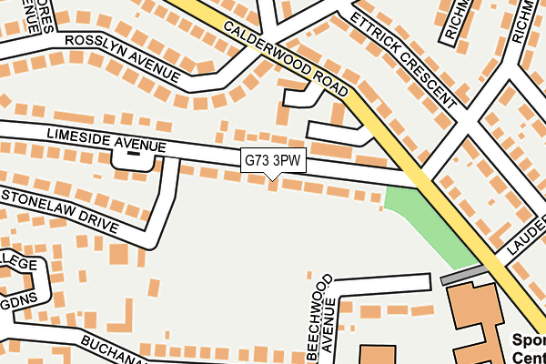 G73 3PW map - OS OpenMap – Local (Ordnance Survey)