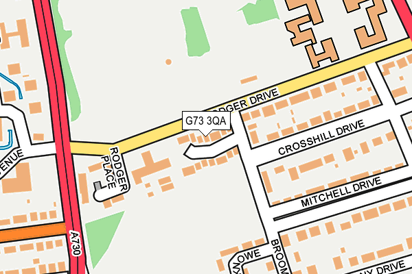 G73 3QA map - OS OpenMap – Local (Ordnance Survey)