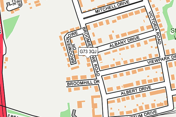 G73 3QJ map - OS OpenMap – Local (Ordnance Survey)