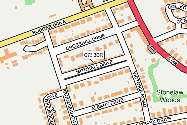 G73 3QR map - OS OpenMap – Local (Ordnance Survey)