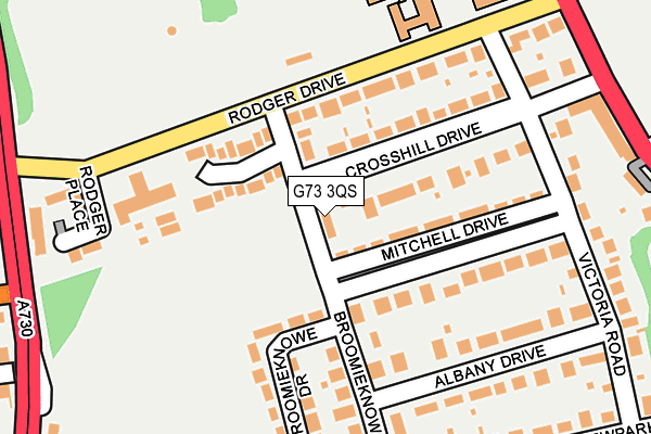 G73 3QS map - OS OpenMap – Local (Ordnance Survey)