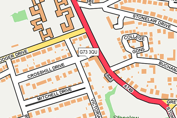 G73 3QU map - OS OpenMap – Local (Ordnance Survey)