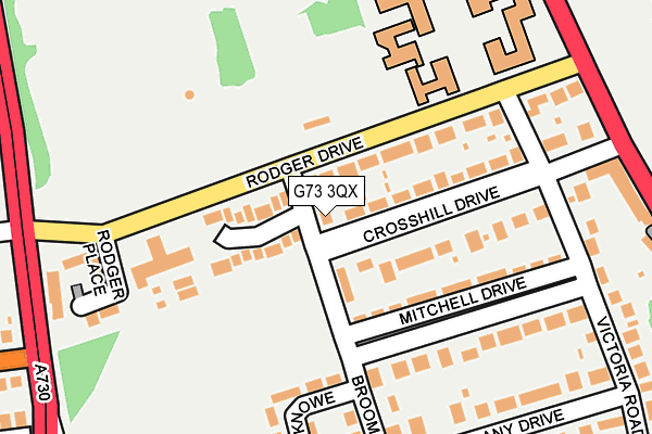 G73 3QX map - OS OpenMap – Local (Ordnance Survey)
