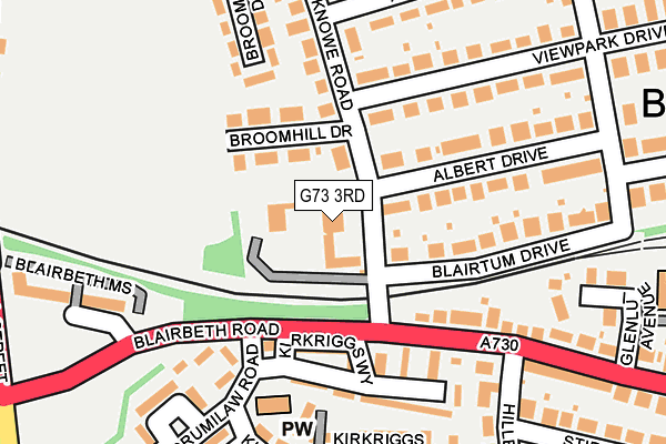 G73 3RD map - OS OpenMap – Local (Ordnance Survey)