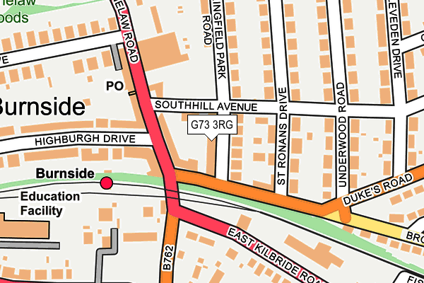 G73 3RG map - OS OpenMap – Local (Ordnance Survey)