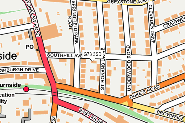 G73 3SD map - OS OpenMap – Local (Ordnance Survey)