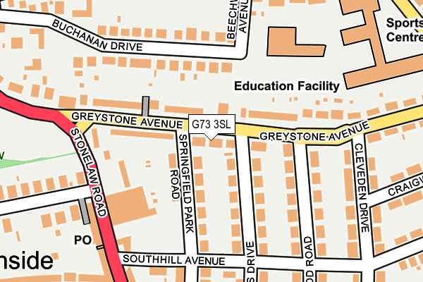 G73 3SL map - OS OpenMap – Local (Ordnance Survey)