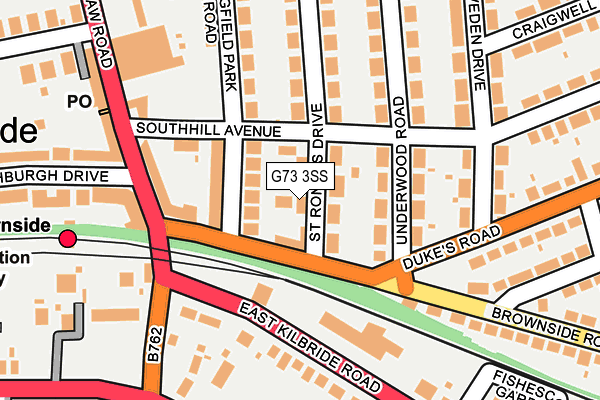 G73 3SS map - OS OpenMap – Local (Ordnance Survey)