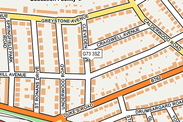 G73 3SZ map - OS OpenMap – Local (Ordnance Survey)