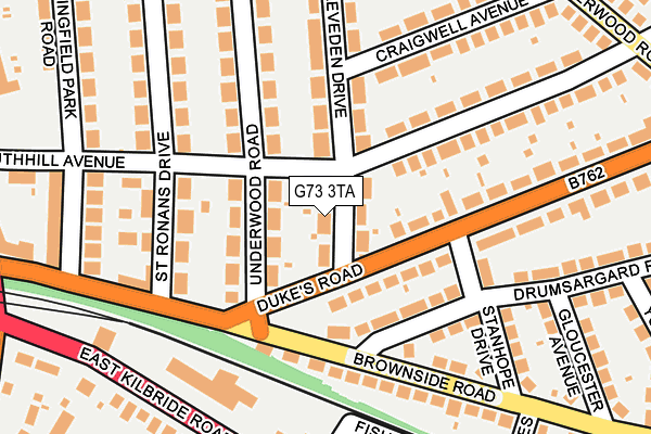 G73 3TA map - OS OpenMap – Local (Ordnance Survey)