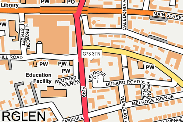 G73 3TN map - OS OpenMap – Local (Ordnance Survey)