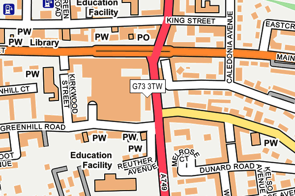 G73 3TW map - OS OpenMap – Local (Ordnance Survey)