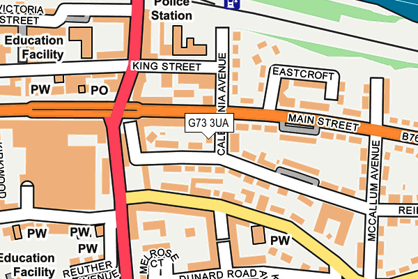 G73 3UA map - OS OpenMap – Local (Ordnance Survey)