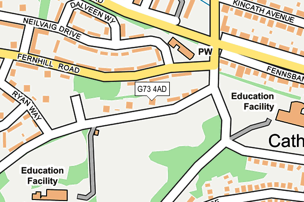 G73 4AD map - OS OpenMap – Local (Ordnance Survey)