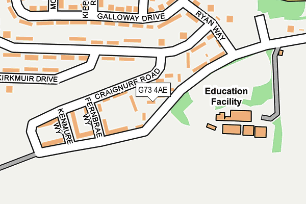 G73 4AE map - OS OpenMap – Local (Ordnance Survey)