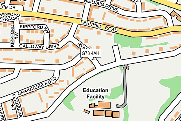 G73 4AH map - OS OpenMap – Local (Ordnance Survey)