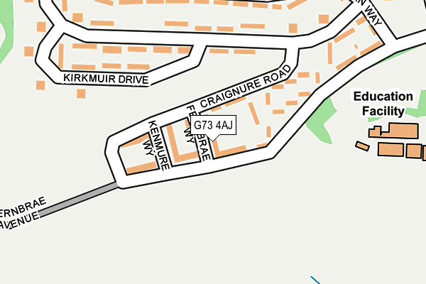 G73 4AJ map - OS OpenMap – Local (Ordnance Survey)