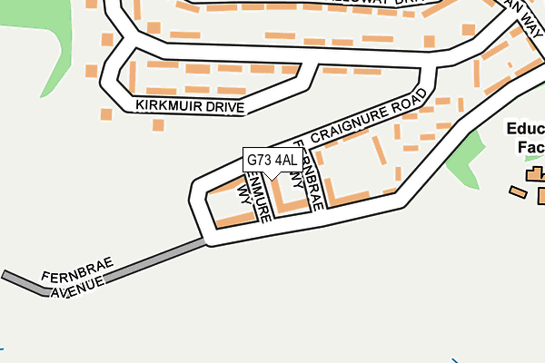 G73 4AL map - OS OpenMap – Local (Ordnance Survey)