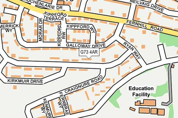 G73 4AR map - OS OpenMap – Local (Ordnance Survey)