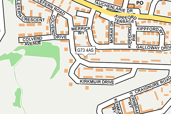 G73 4AS map - OS OpenMap – Local (Ordnance Survey)
