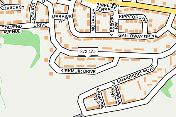 G73 4AU map - OS OpenMap – Local (Ordnance Survey)